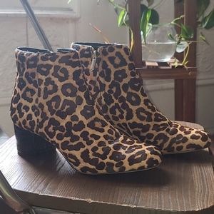 Sam edelman leopard print hair booties